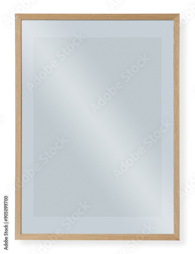 Minimal wood frame png mockup with design space