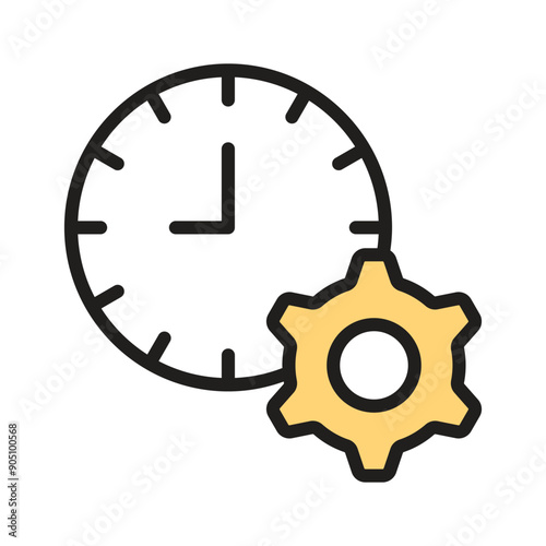 Use the time management flat icon for effective scheduling and productivity