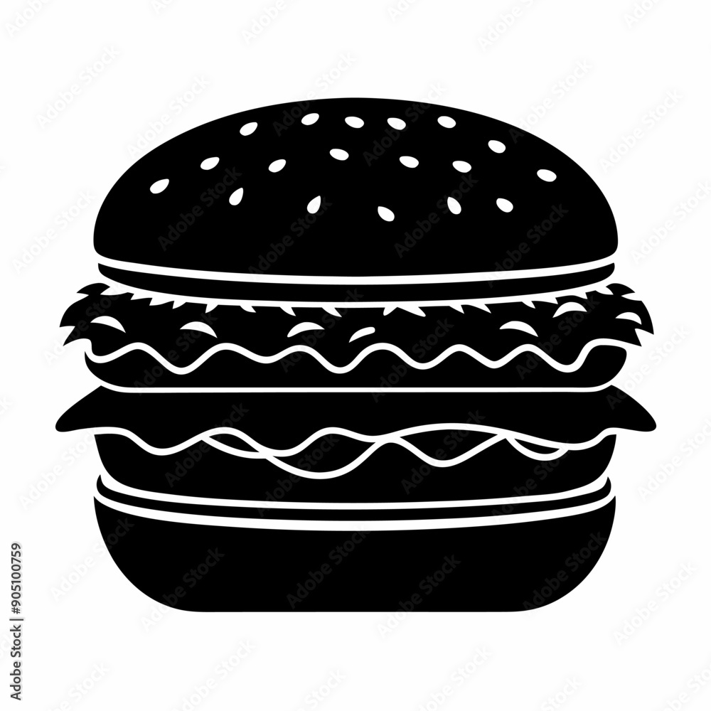 hamburger silhouette design hamburger silhouette design