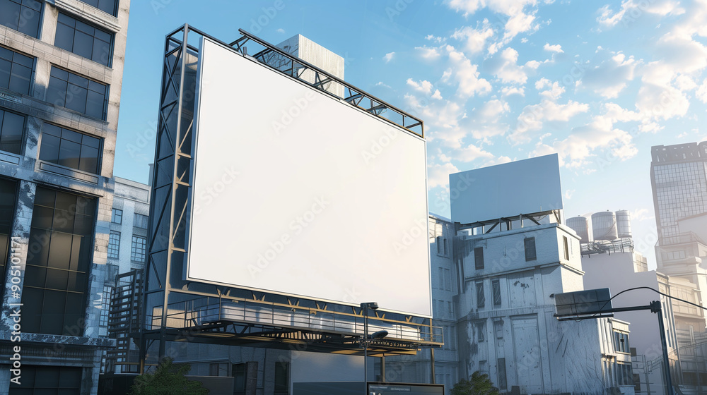 billboard and copy space on white screen billboard and copy space on white screen