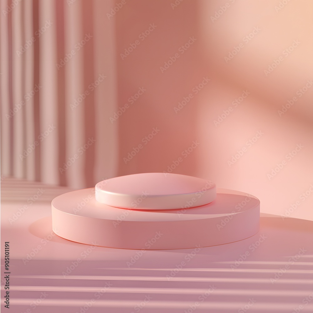 Beautiful Of 3d Realistic Of Empty podium mockup stage realistic for Product Showcase