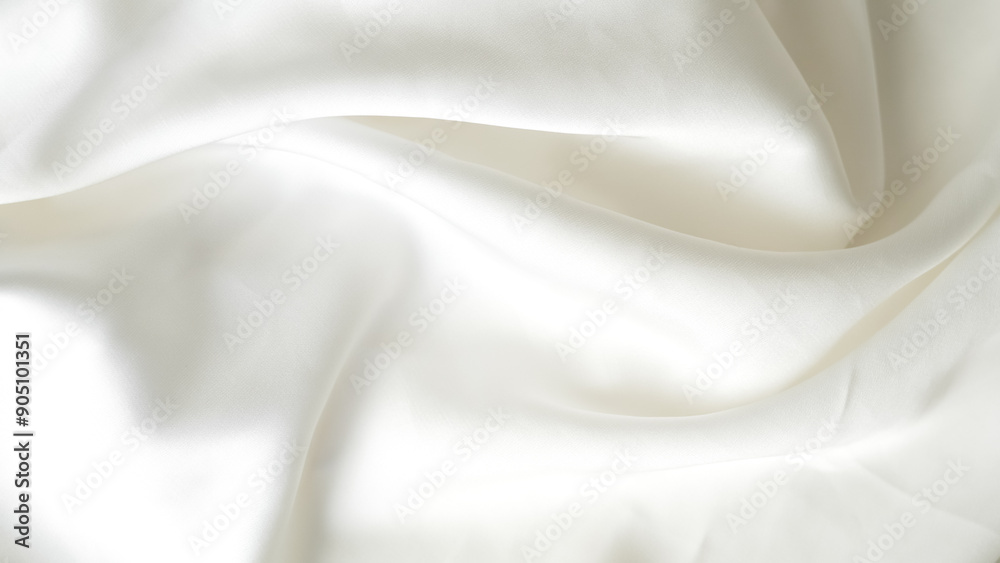 Crumpled white silk fabric background with soft folds and delicate texture. Crumpled white silk fabric background with soft folds and delicate texture.