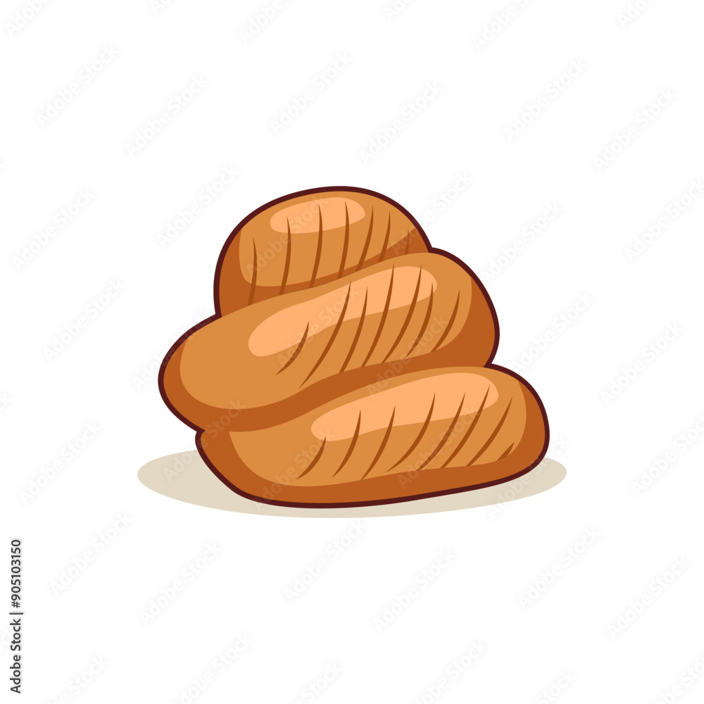 Bread minimalist vector illustration ,simple transparent graphic element .Isolated on white background Bread minimalist vector illustration ,simple transparent graphic element .Isolated on white background