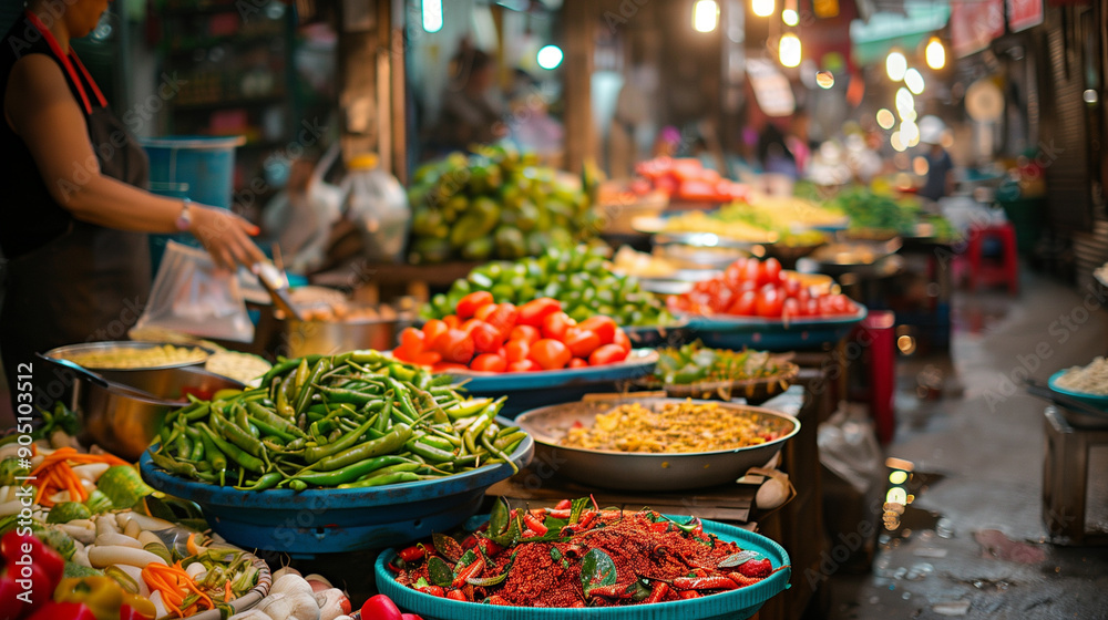 Fototapeta premium Culinary Tour of Traditional Markets