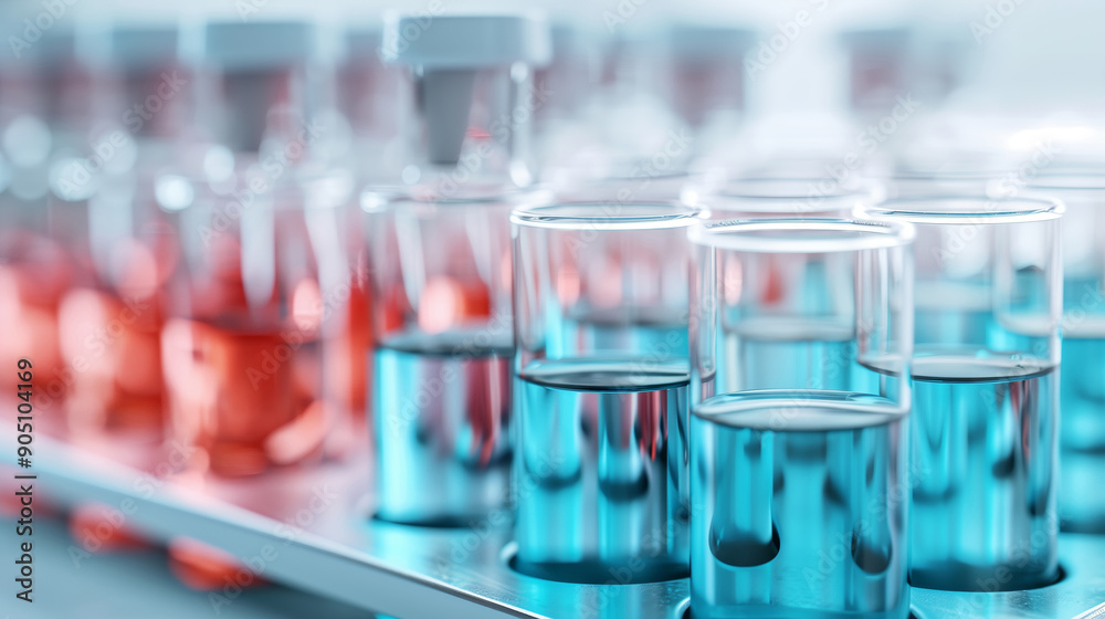 Colorful test tubes filled with vibrant liquids in a modern laboratory setting, showcasing a range of scientific research and innovation. Colorful test tubes filled with vibrant liquids in a modern laboratory setting, showcasing a range of scientific research and innovation.