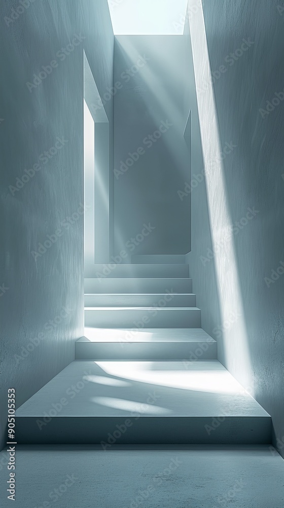 Obraz premium Indoor geometric minimalist space background.