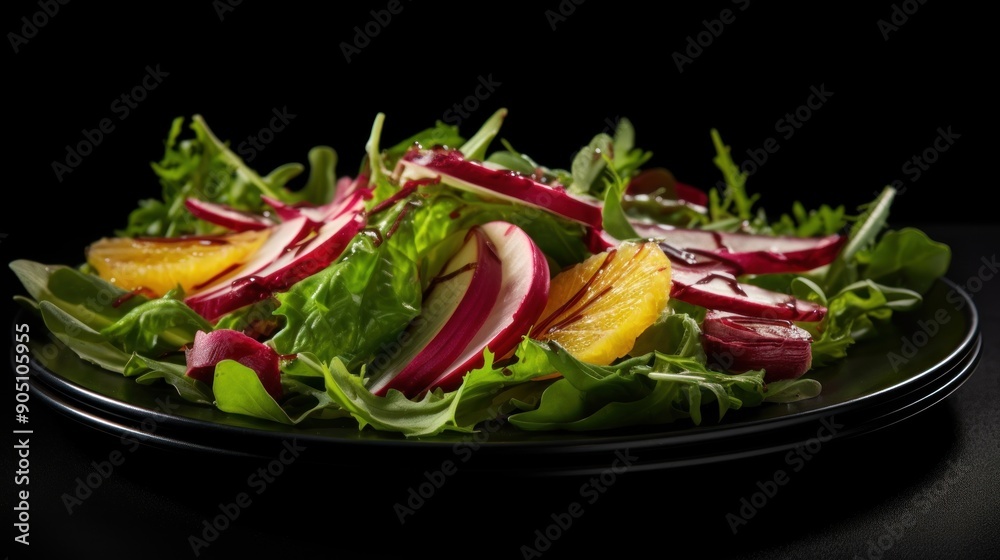 Fresh Salad with Radishes and Orange Segments Fresh Salad with Radishes and Orange Segments