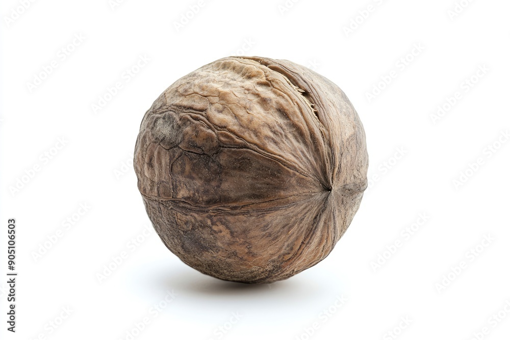 Walnut, nut, isolated on white background, full depth of field , ai Walnut, nut, isolated on white background, full depth of field , ai