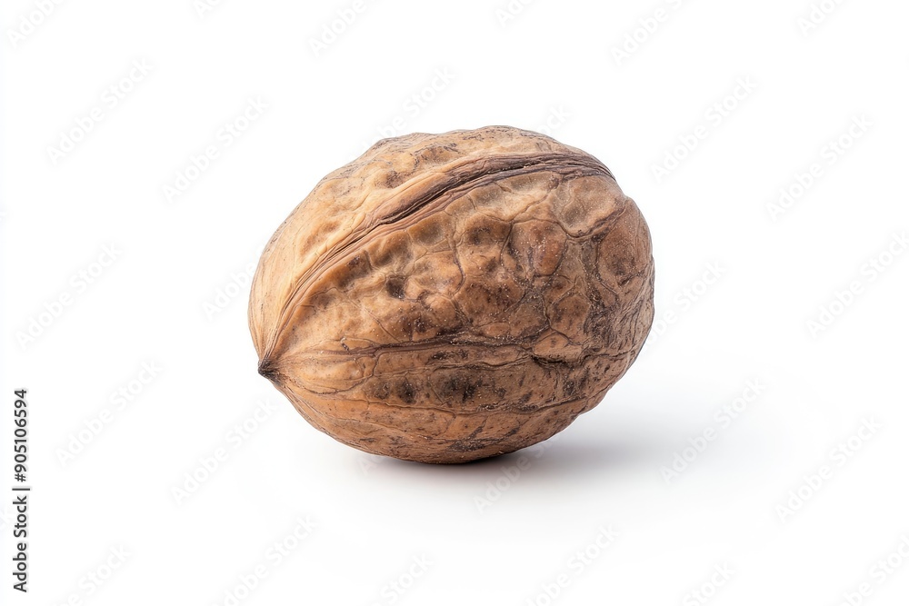 Walnut, nut, isolated on white background, full depth of field , ai Walnut, nut, isolated on white background, full depth of field , ai