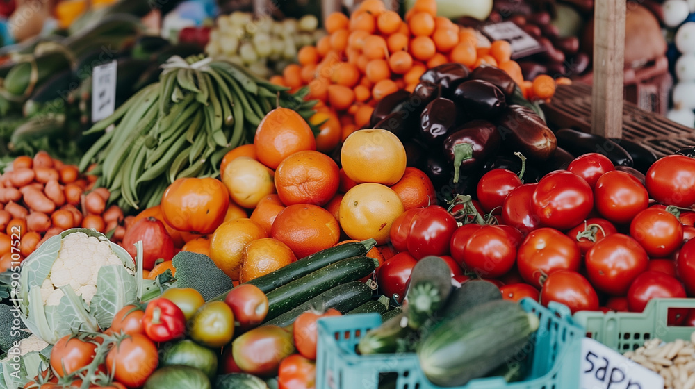 Local Farmers Market with Fresh Produce Local Farmers Market with Fresh Produce
