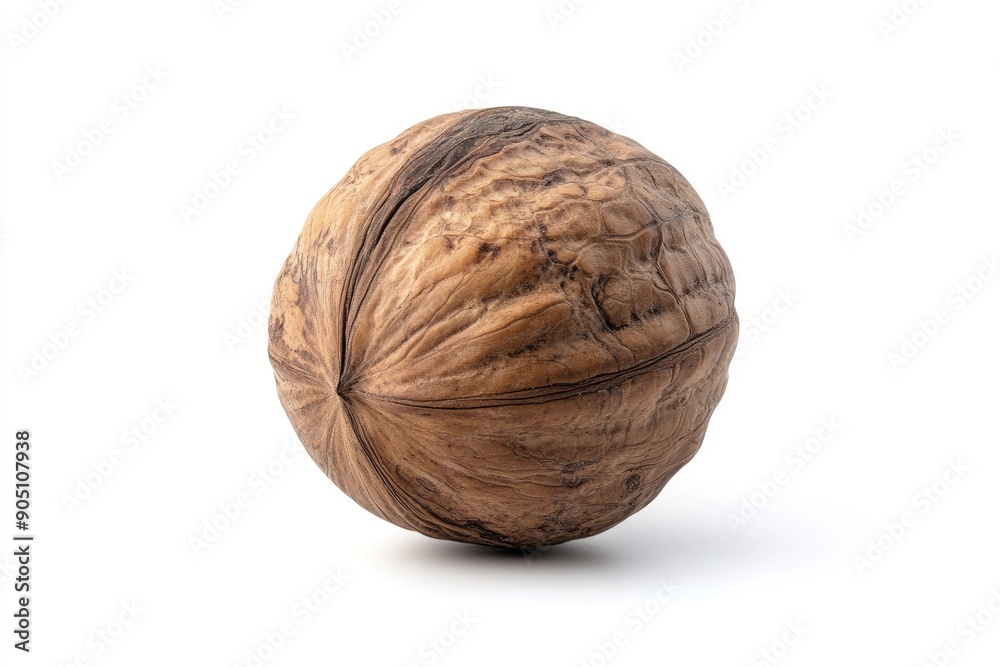 Walnut, nut, isolated on white background, full depth of field , ai Walnut, nut, isolated on white background, full depth of field , ai