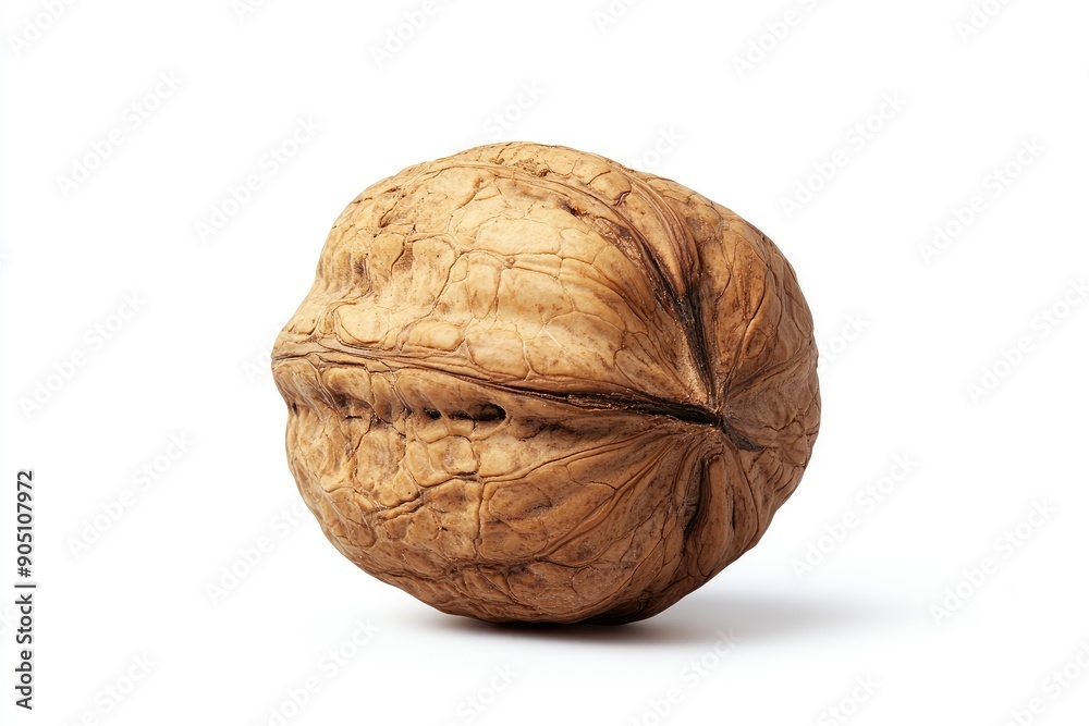 Walnut, nut, isolated on white background, full depth of field , ai Walnut, nut, isolated on white background, full depth of field , ai
