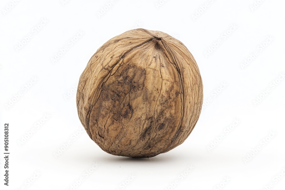 Walnut, nut, isolated on white background, full depth of field , ai Walnut, nut, isolated on white background, full depth of field , ai