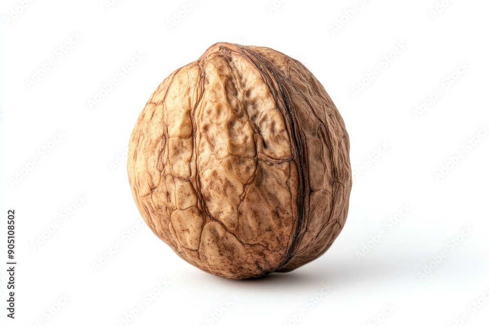 Walnut, nut, isolated on white background, full depth of field , ai Walnut, nut, isolated on white background, full depth of field , ai