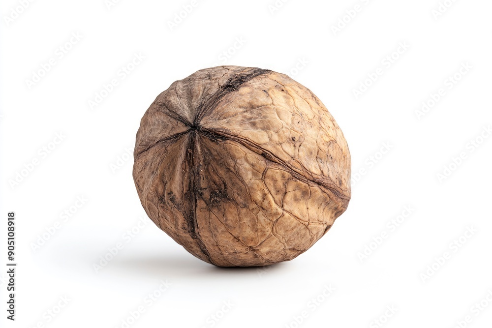 Walnut, nut, isolated on white background, full depth of field , ai Walnut, nut, isolated on white background, full depth of field , ai