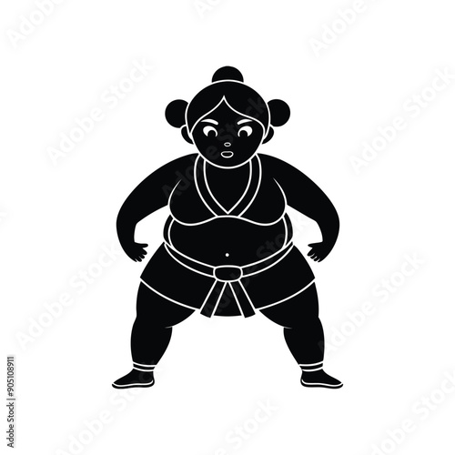 girl sumo silhouette
