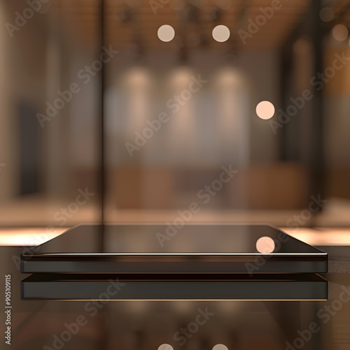 Beautiful Of 3d Realistic Of Empty podium mockup stage realistic for Product Showcase