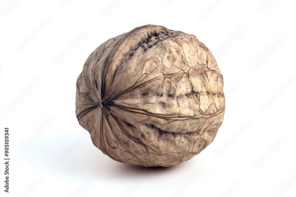 Walnut, nut, isolated on white background, full depth of field , ai Walnut, nut, isolated on white background, full depth of field , ai
