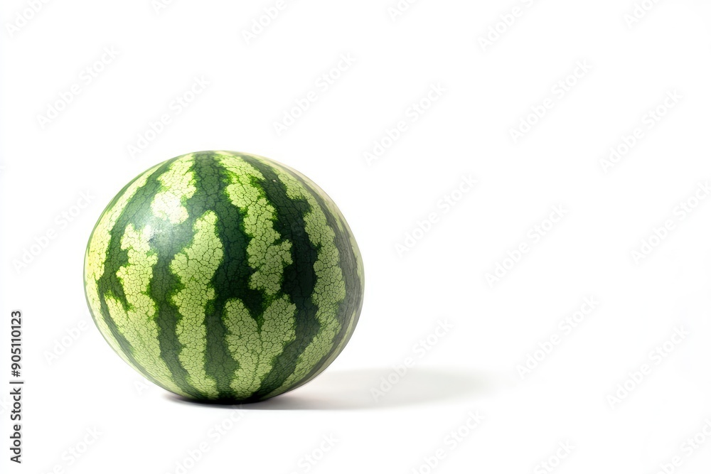 Watermelon isolated on white background, full depth of field , ai Watermelon isolated on white background, full depth of field , ai