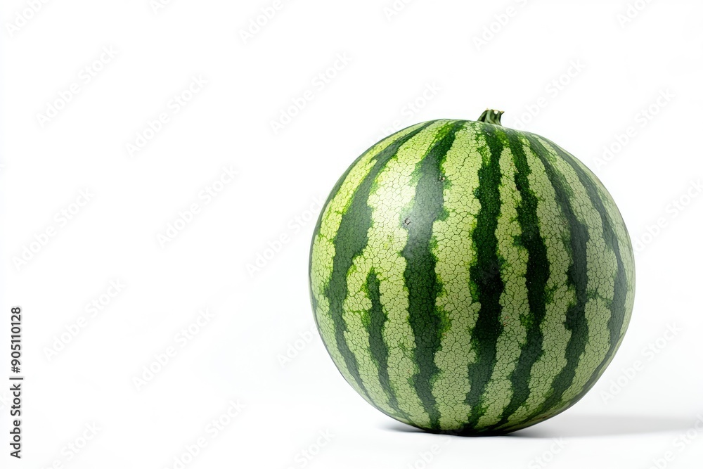 Watermelon isolated on white background, full depth of field , ai Watermelon isolated on white background, full depth of field , ai