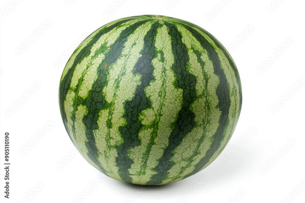 Watermelon isolated on white background, full depth of field , ai Watermelon isolated on white background, full depth of field , ai