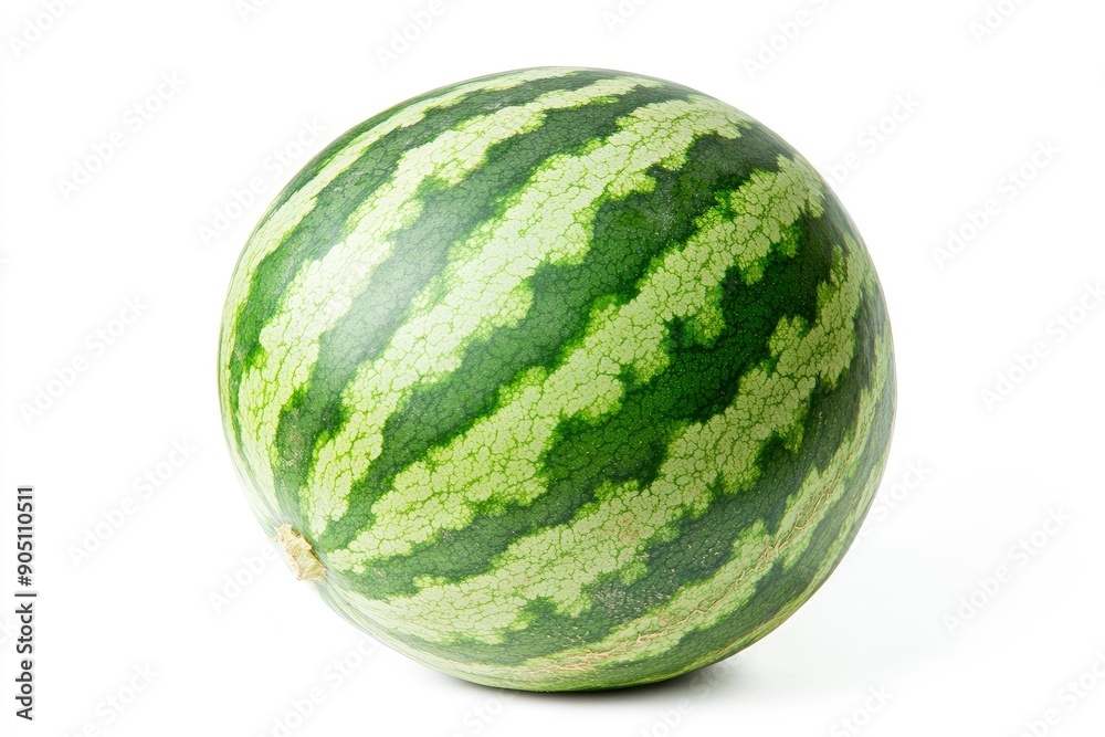 Watermelon isolated on white background, full depth of field , ai Watermelon isolated on white background, full depth of field , ai
