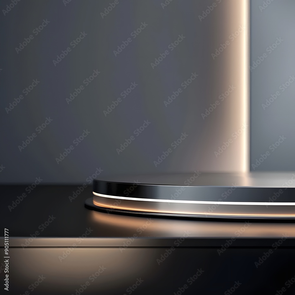 Beautiful Of 3d Realistic Of Empty podium mockup stage realistic for Product Showcase