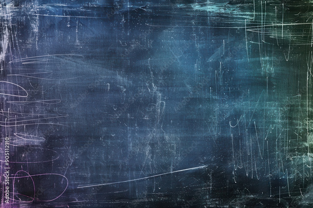 Obraz premium A chalkboard features vibrant spirals and abstract shapes created during an engaging art session, showcasing creativity and artistic expression. Generative AI