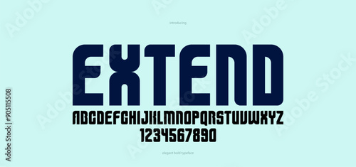 Geometric bold sans serif t...
