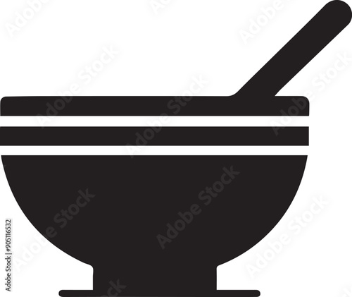 Bowl vector illustration logo silhouette