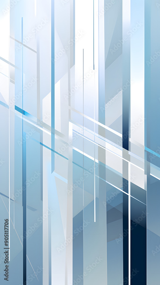 Digital blue and white abstract geometric figure poster background Digital blue and white abstract geometric figure poster background