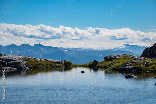 Lake on a mountain in Northern Norway