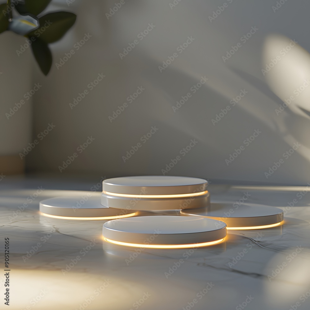 Beautiful Of 3d Realistic Of Empty podium mockup stage realistic for Product Showcase
