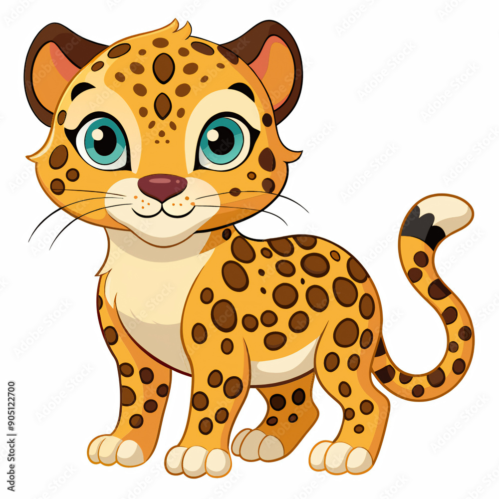 leopard cartoon isolated on white, cartoon, cat, vector, wild, leopard, illustration, cheetah, baby, mammal, zoo, jaguar, wildlife, cub, character, art, giraffe