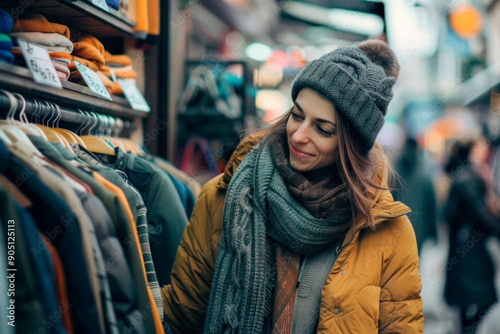 people buying winter clothes people buying winter clothes