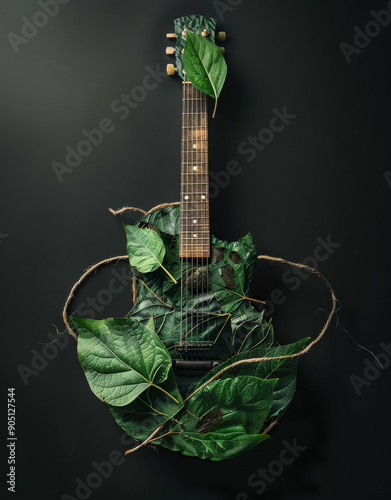 Electric Guitar of Leaves and String, Cybermysticpunk Design photo