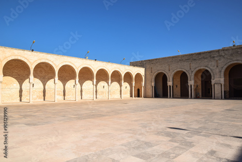 Courtyard of the Great Mosque of Mahdiya, Mahdia, Tunisia.
