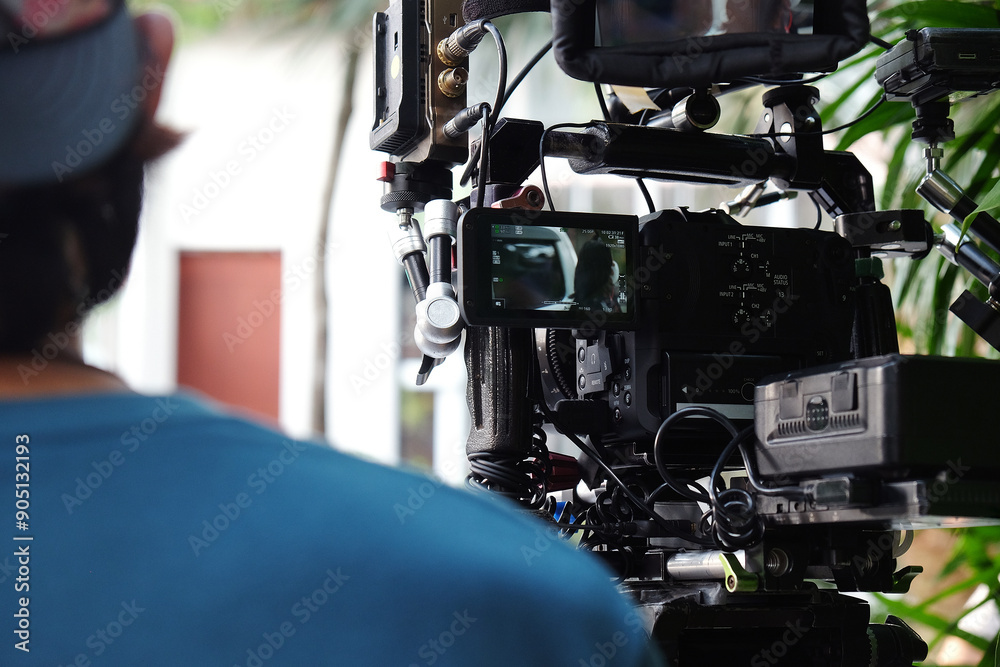 Fototapeta premium Video camera , film crew production