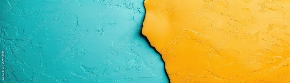 Bright abstract background featuring a textured split between turquoise and orange colors, ideal for creative projects. Bright abstract background featuring a textured split between turquoise and orange colors, ideal for creative projects.