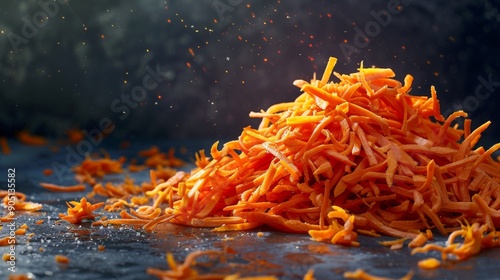 a heap of grated carrots