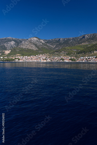 Town of Bol on island Brač from the seaside