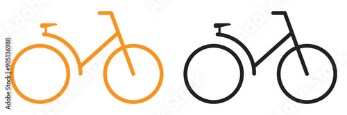 Bicycle vector icon. Bicycle flat sign design. Bicycle symbol pictogram. Bicycle icon set isolated on white background.