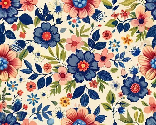 seamless pattern with flowers