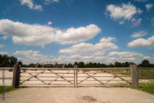 The Gaverbeek hippodrome is undoubtedly Waregem's calling card. Horse race truegem. Well-known horse racing track in Waregem photo