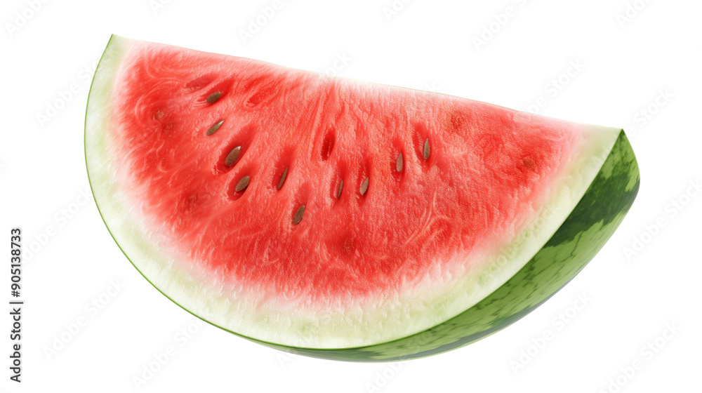 A slice of watermelon with a white background A slice of watermelon with a white background