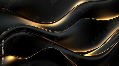 Sophisticated black and gold gradient background, perfect for presentations, banners, and web design.