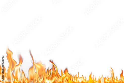 PNG Flame border overlay effect, transparent background