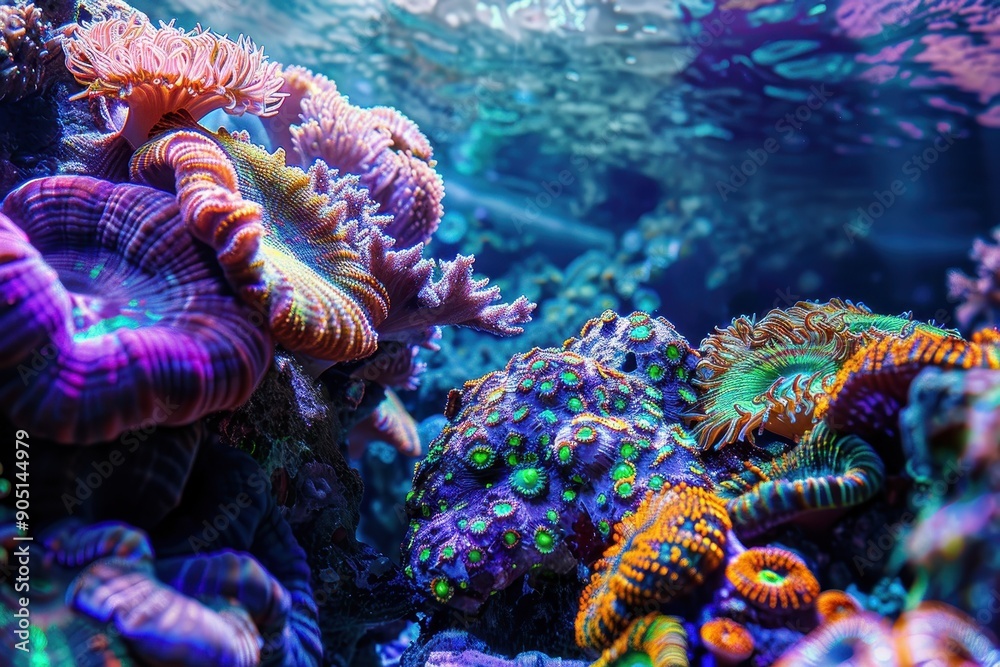 Obraz premium Vibrant Coral Reef Undersea Ecosystem