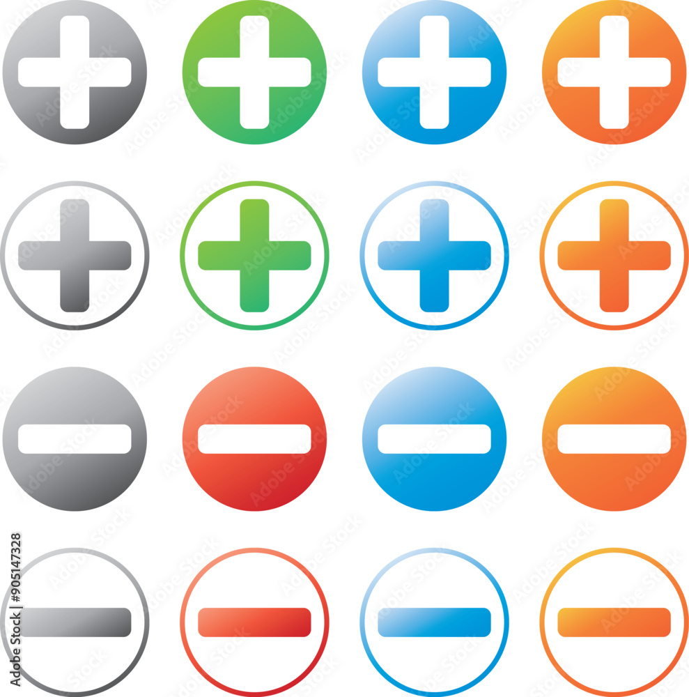 Fototapeta premium プラスマイナスボタン 