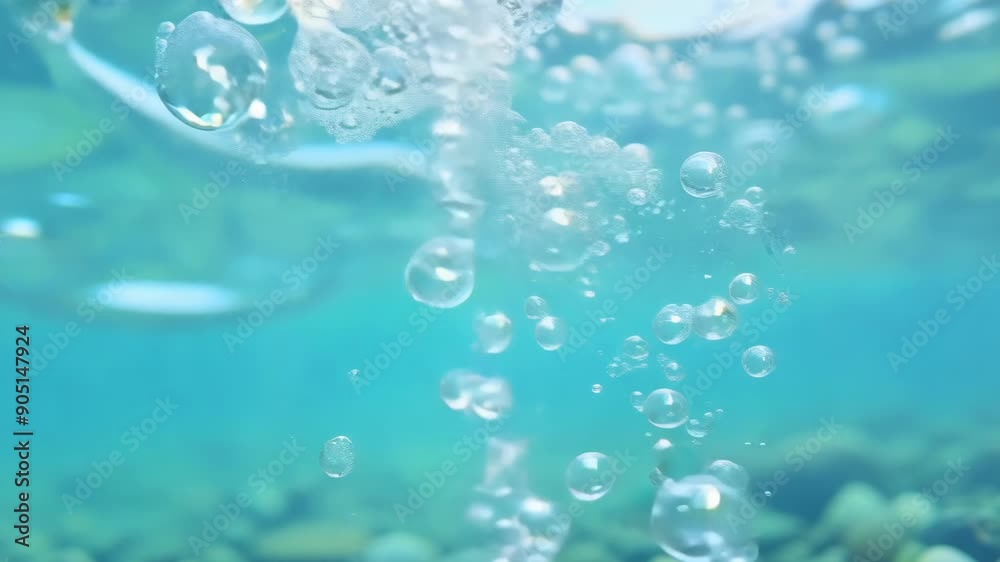 A bubbling underwater scene depicts a lively, effervescent environment typical of scuba diving or snorkeling in clear blue waters. A bubbling underwater scene depicts a lively, effervescent environment typical of scuba diving or snorkeling in clear blue waters.